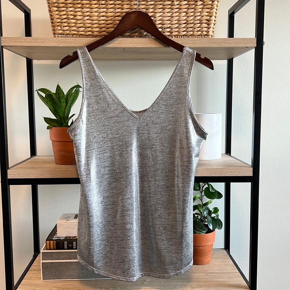 White House Black Market Tops - White House Black Market Gray Tank Top